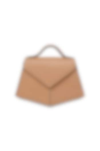 Beige Leather Mini Handbag by ADISEE