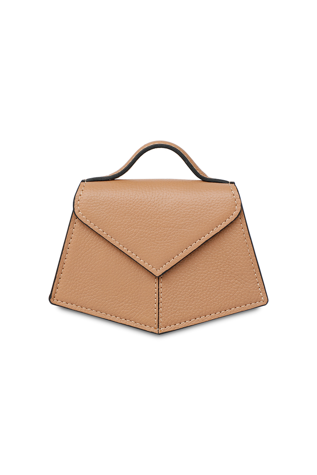 Beige Leather Mini Handbag by ADISEE