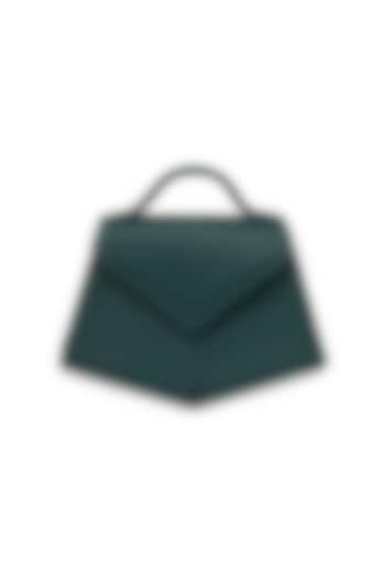 Teal Leather Mini Handbag by ADISEE