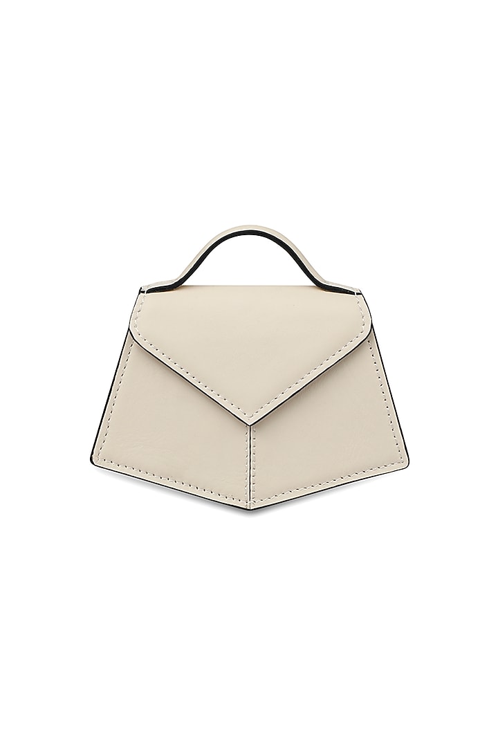 Ivory Leather Mini Handbag by ADISEE