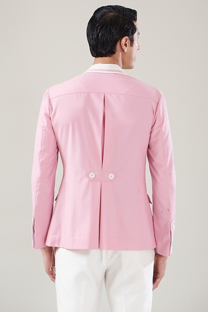 Pink Italian Terry Rayon Bomber Jacket Set by Aditya Sachdeva Men at Pernia's Pop Up Shop