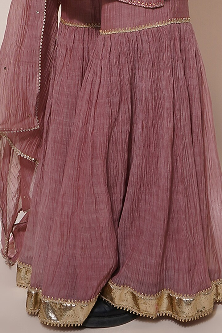 Blush Pink Cotton Silk Gharara Set by Aditya Sikand at Pernia's Pop Up Shop