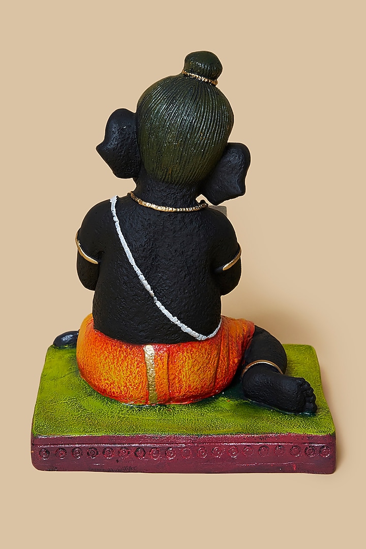 Multi-Colored Fibre Ganpati With Book by Home Decor by Aditi at Pernia's Pop Up Shop