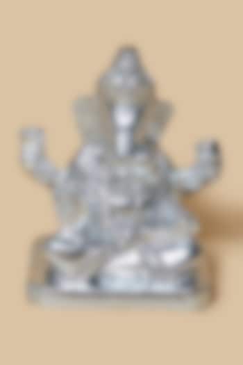 Silver Metal Ganpati Idol by Home Decor by Aditi