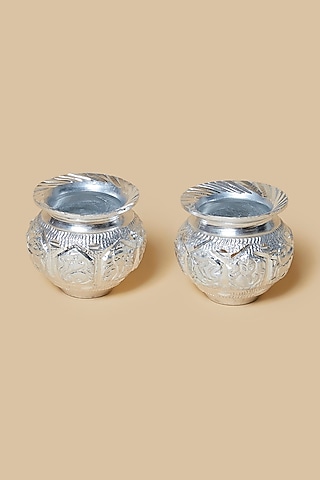 Silver Metal Lota Set by Home Decor by Aditi