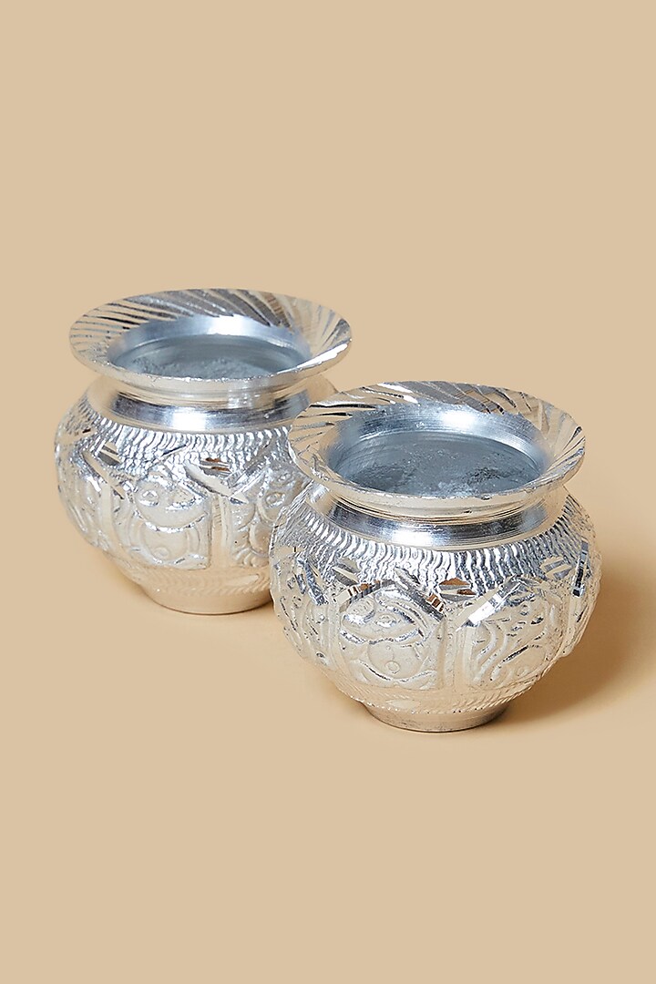 Silver Metal Lota Set by Home Decor by Aditi at Pernia's Pop Up Shop