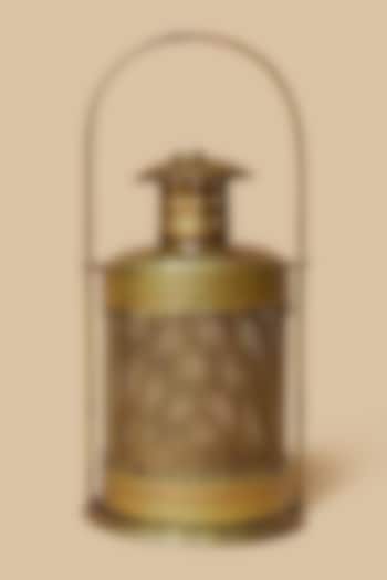 Golden & Black Metal Lantern With Tea Light Holder (Set of 2) by Home Decor by Aditi