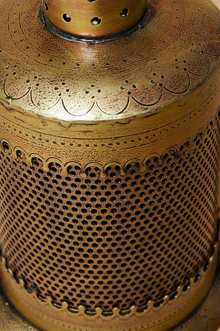 Golden & Black Metal Lantern With Tea Light Holder (Set of 2) by Home Decor by Aditi at Pernia's Pop Up Shop