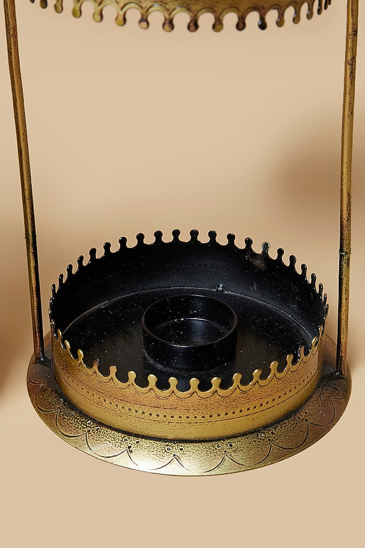 Golden & Black Metal Lantern With Tea Light Holder (Set of 2) by Home Decor by Aditi at Pernia's Pop Up Shop
