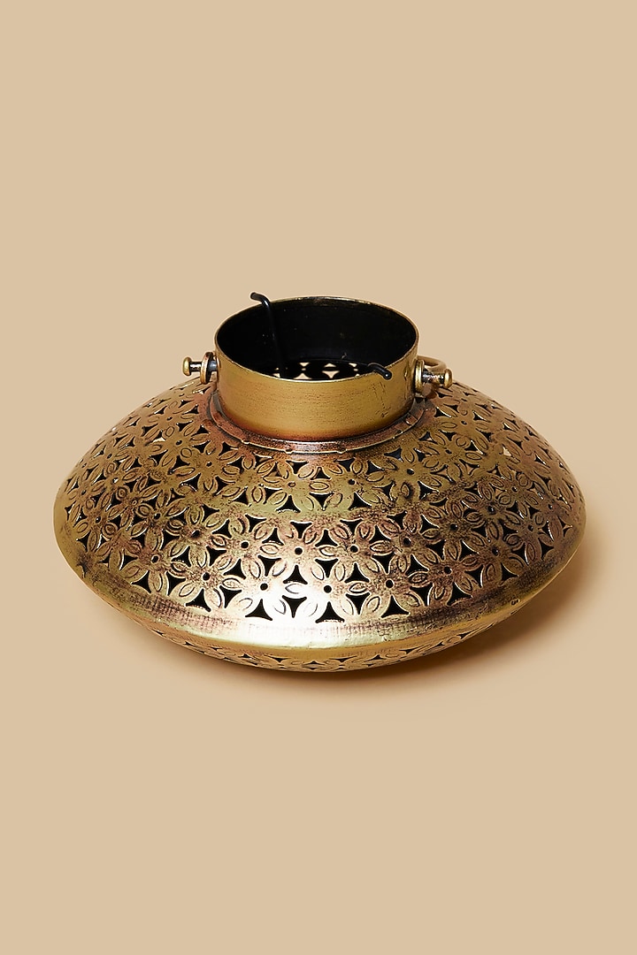 Golden & Black Handi Tea Light Holder by Home Decor by Aditi at Pernia's Pop Up Shop
