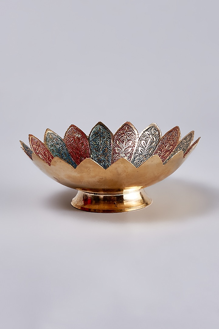 Multi-Colored Metal Fruit Bowl by Home Decor by Aditi