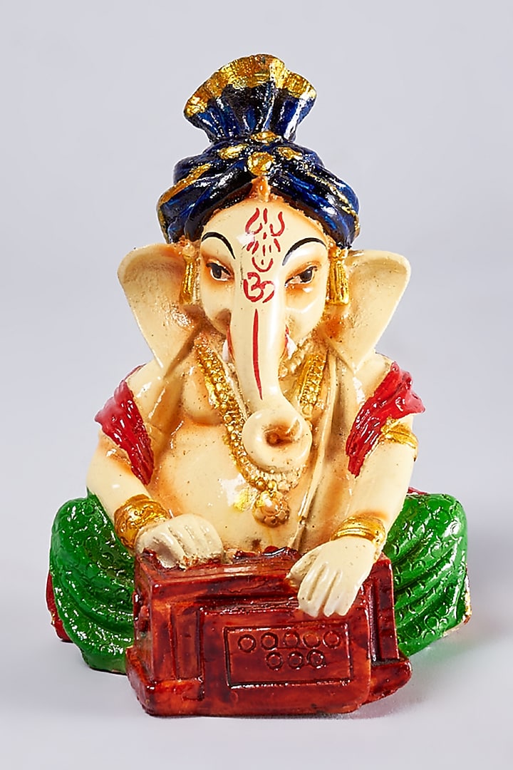 Multi-Colored Fiber Ganpati Idol by Home Decor by Aditi at Pernia's Pop Up Shop