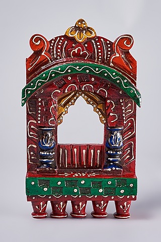 Multi-Colored Wooden Hand Carved Wall Hanging by Home Decor by Aditi