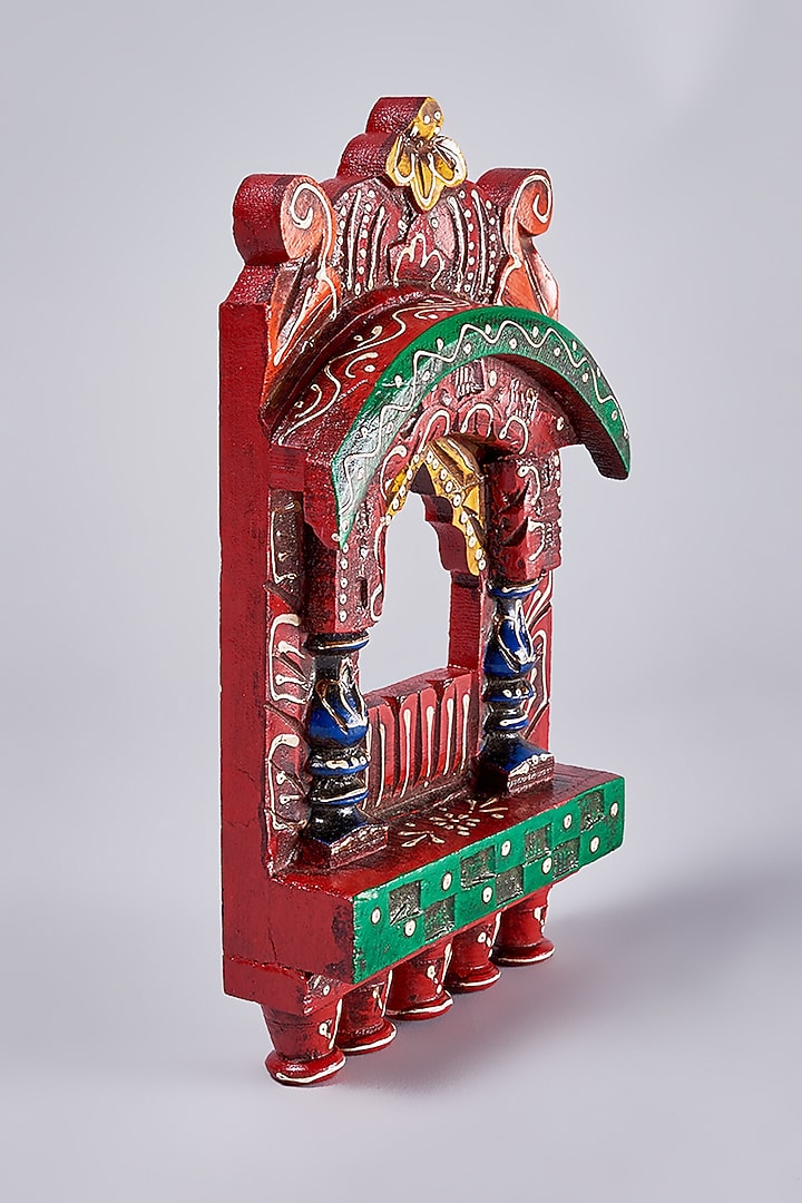 Multi-Colored Wooden Hand Carved Wall Hanging by Home Decor by Aditi at Pernia's Pop Up Shop