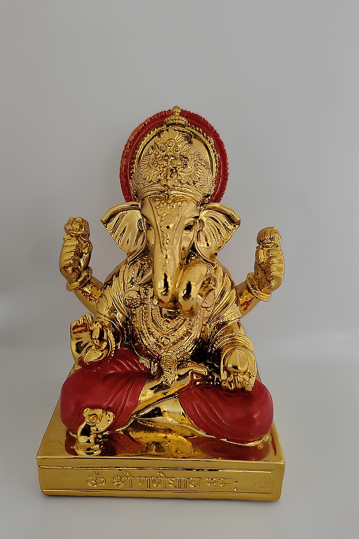 Golden Fibre Lord Ganesha by Home Decor by Aditi at Pernia's Pop Up Shop