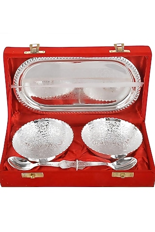 German Silver Bowl (Set of 5) by Home Decor by Aditi