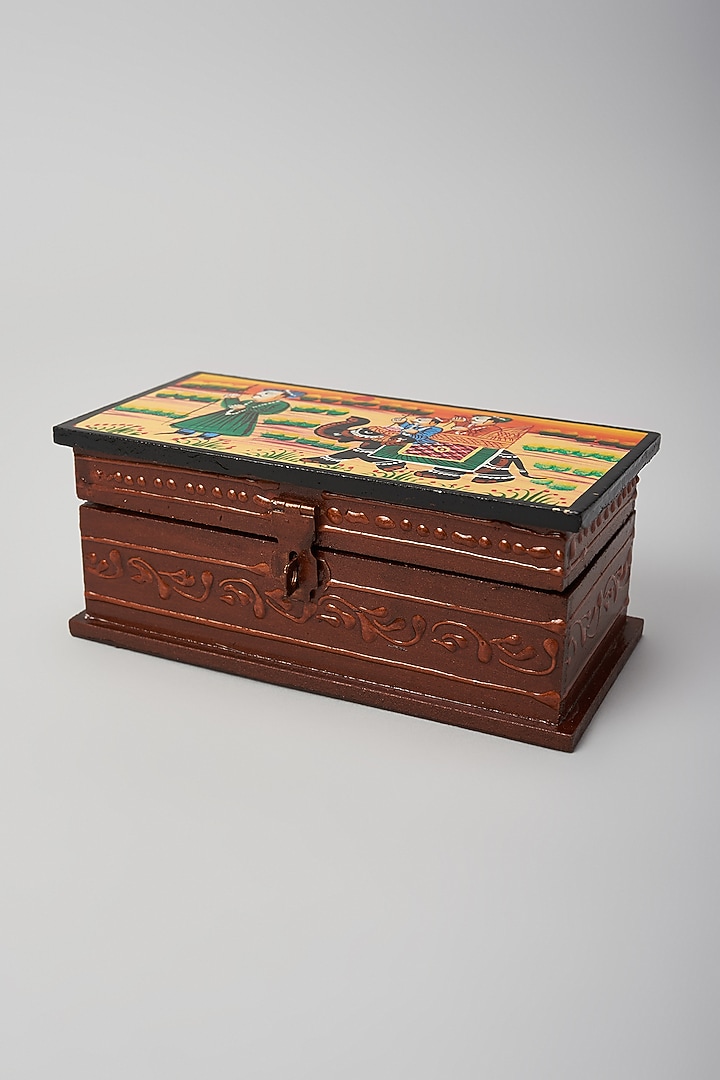 Multi-Colored Wooden Jewelry Box by Home Decor by Aditi at Pernia's Pop Up Shop