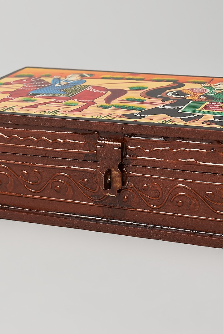 Multi-Colored Wooden Jewelry Box by Home Decor by Aditi at Pernia's Pop Up Shop