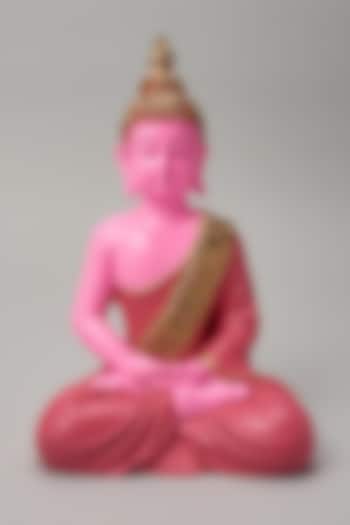 Pink Fiber Buddha Idol by Home Decor by Aditi