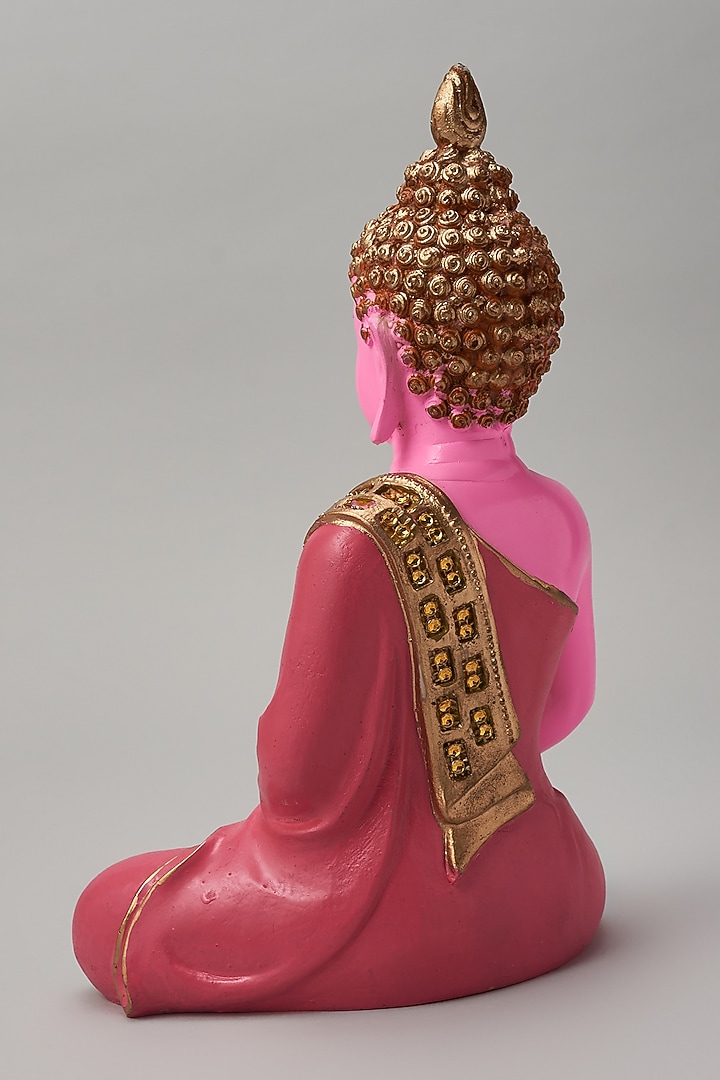 Pink Fiber Buddha Idol by Home Decor by Aditi at Pernia's Pop Up Shop