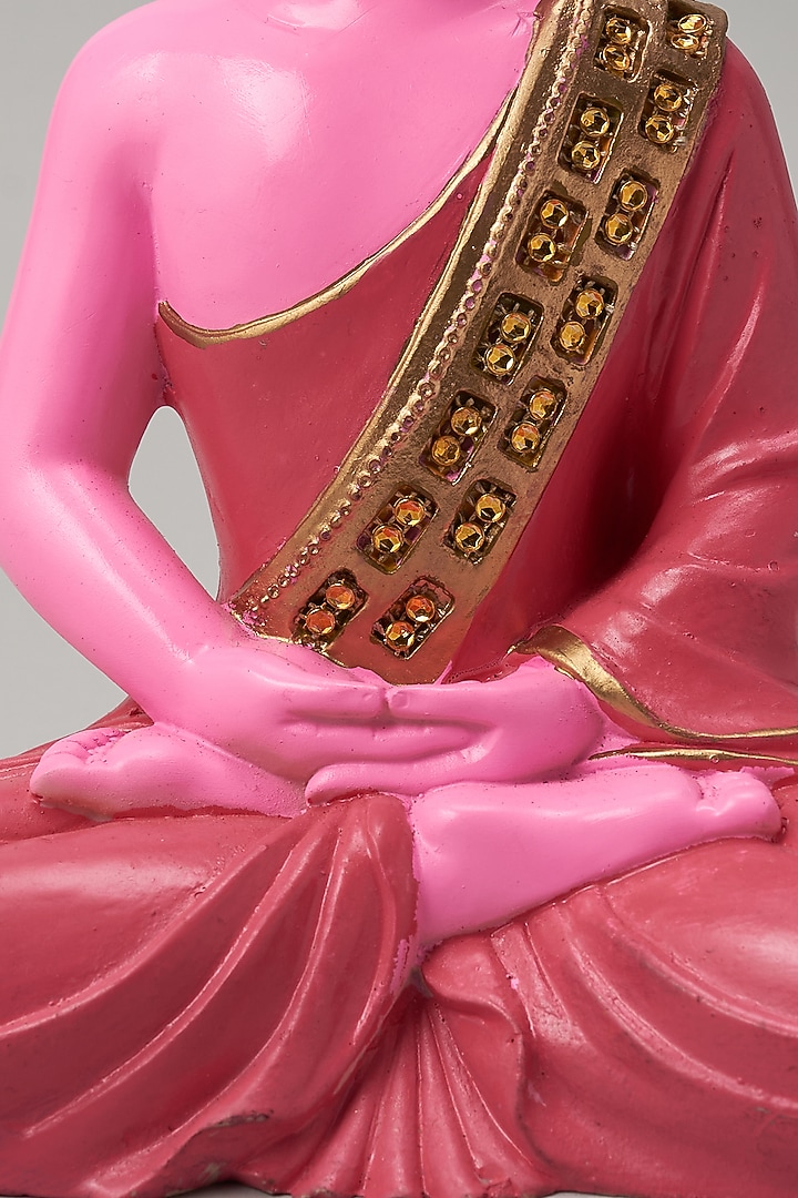Pink Fiber Buddha Idol by Home Decor by Aditi at Pernia's Pop Up Shop