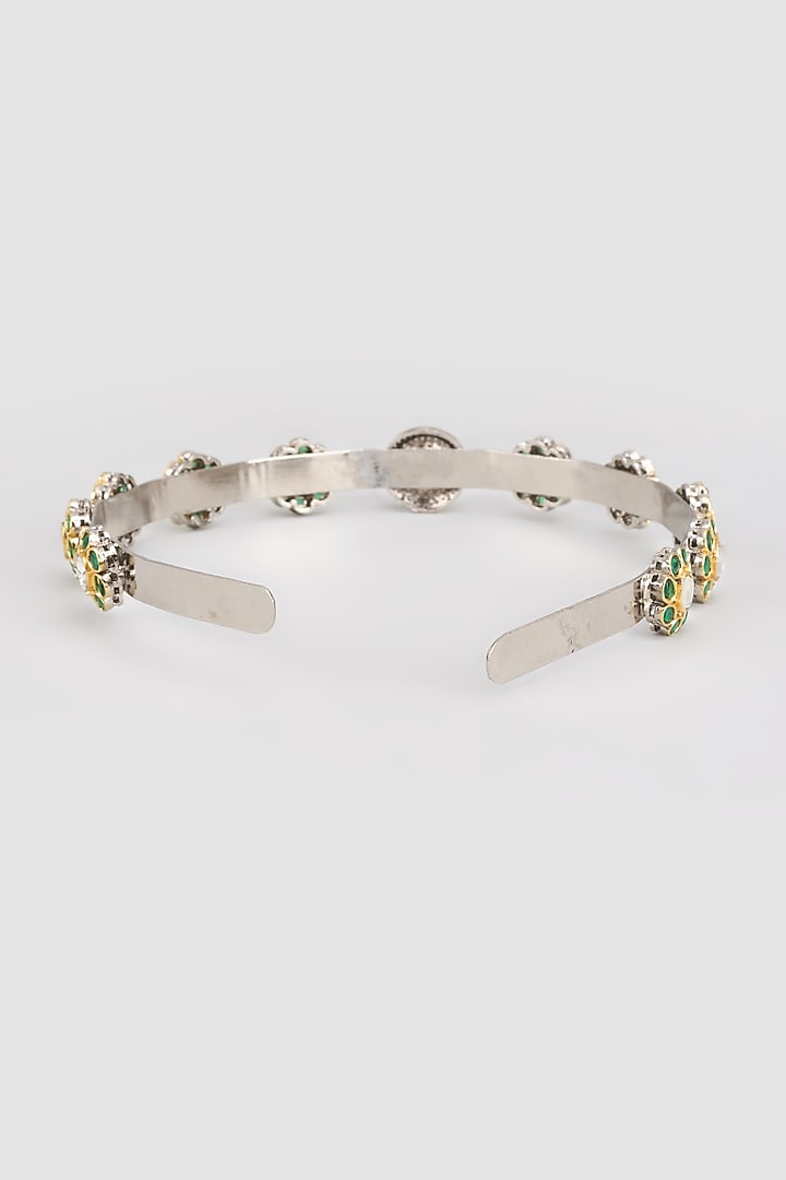 Gold Finish Kundan Polki Hairband by Adityam Jewels at Pernia's Pop Up Shop