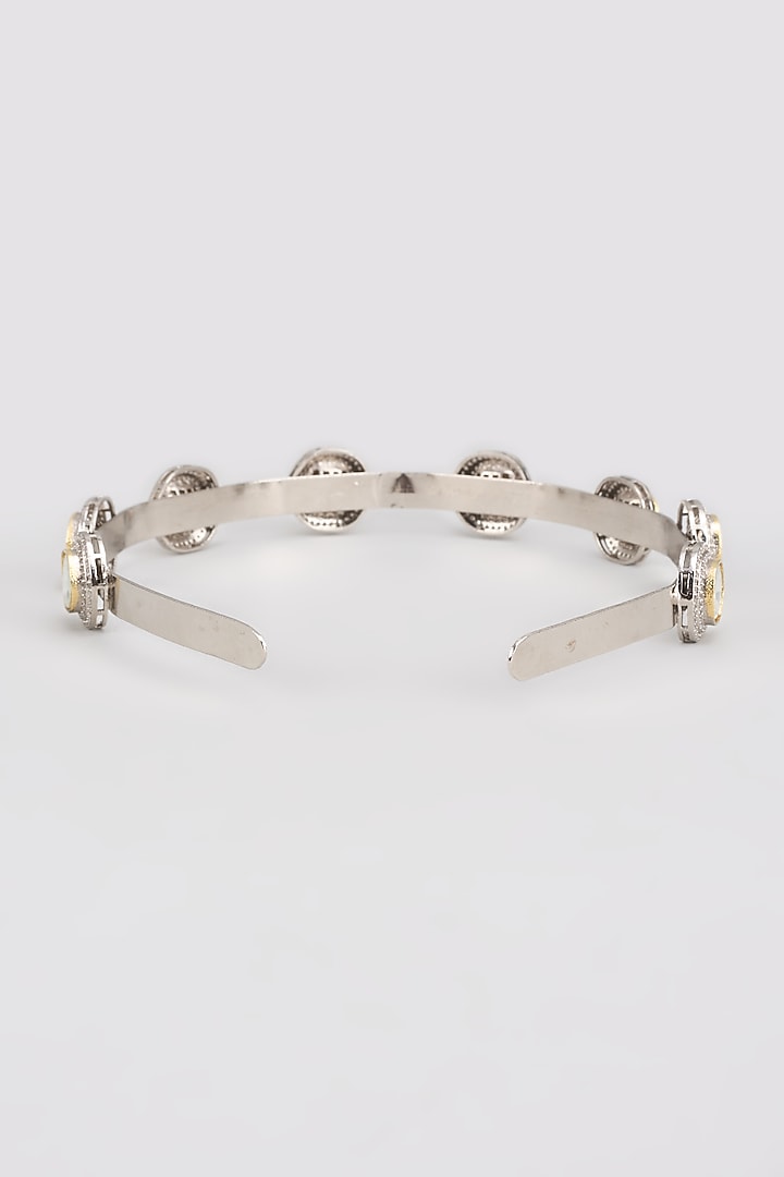 Gold Finish Kundan Polki Hairband by Adityam Jewels at Pernia's Pop Up Shop