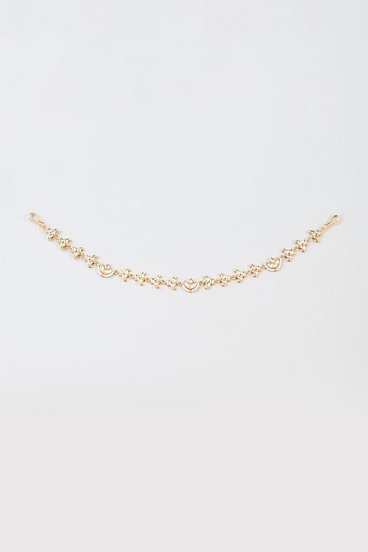 Gold Finish Kundan Polki Sheeshphool by Adityam Jewels at Pernia's Pop Up Shop