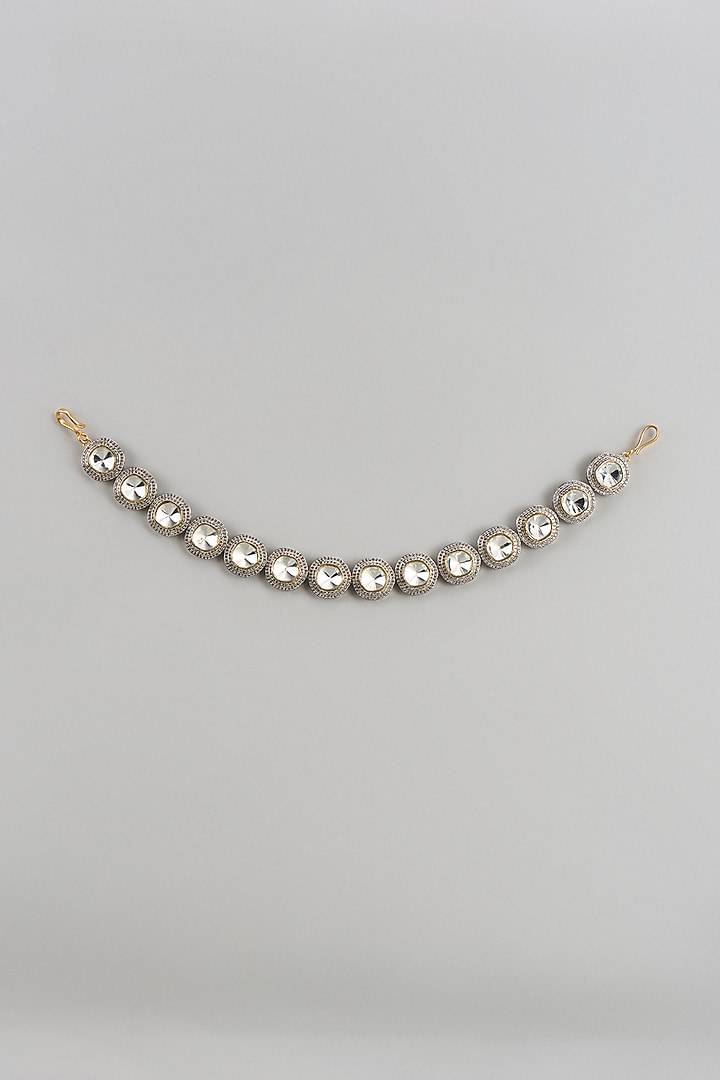 White Finish Kundan Polki Sheeshphool by Adityam Jewels at Pernia's Pop Up Shop
