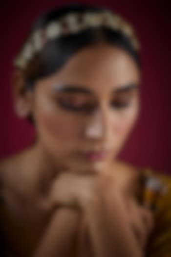 Gold Finish Kundan Polki & Red Stone Sheeshphool by Adityam Jewels at Pernia's Pop Up Shop