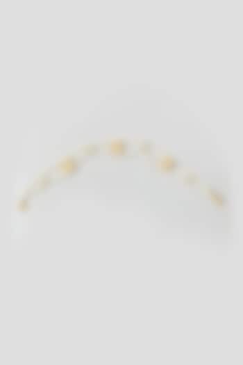 Gold Finish Kundan Polki & Pearl Sheeshphool by Adityam Jewels at Pernia's Pop Up Shop