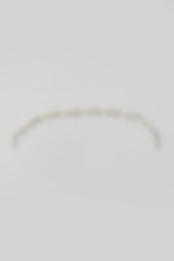 White Finish Zircon & Pearl Sheeshphool by Adityam Jewels at Pernia's Pop Up Shop