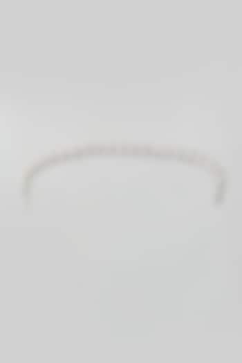 White Finish Zircon & Pearl Sheeshphool by Adityam Jewels at Pernia's Pop Up Shop