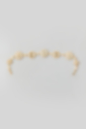 Gold Finish Kundan Polki & Pearl Sheeshphool by Adityam Jewels at Pernia's Pop Up Shop