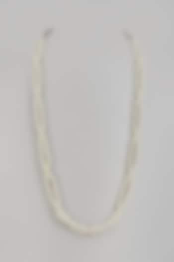 White Finish Pearl Mala by Adityam Jewels at Pernia's Pop Up Shop