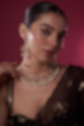 Gold Finish Kundan Polki Necklace Set by Adityam Jewels at Pernia's Pop Up Shop