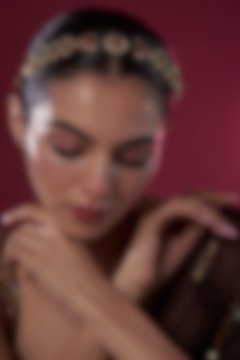 Gold Finish Kundan Polki Sheeshphool by Adityam Jewels at Pernia's Pop Up Shop