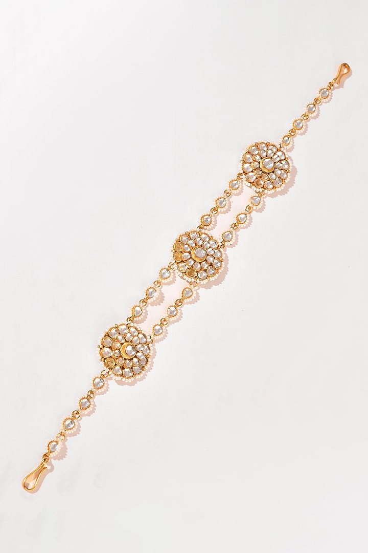 Gold Finish Kundan Polki Sheeshphool by Adityam Jewels at Pernia's Pop Up Shop