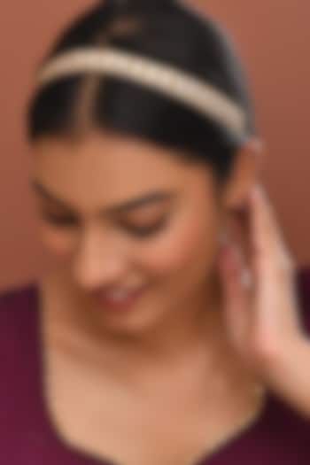 Gold Finish Kundan Polki Sheeshphool by Adityam Jewels at Pernia's Pop Up Shop