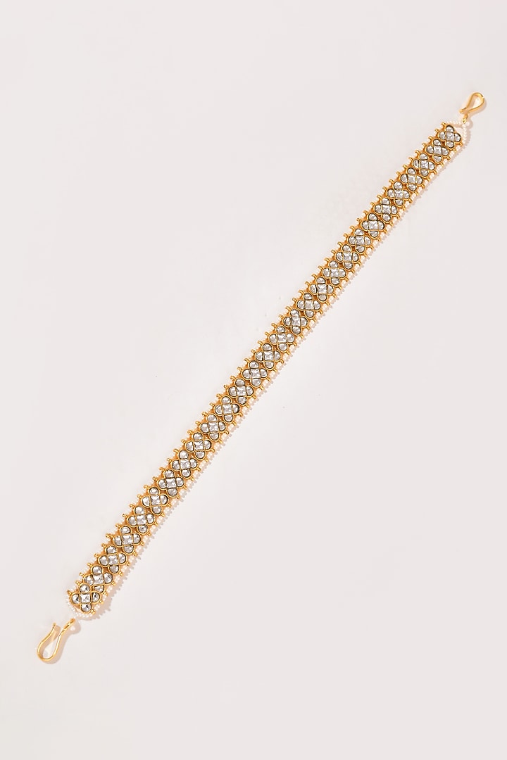 Gold Finish Kundan Polki Sheeshphool by Adityam Jewels at Pernia's Pop Up Shop