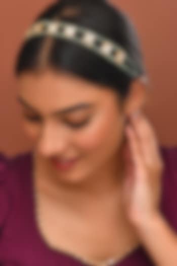 Gold Finish Kundan Polki Sheeshphool by Adityam Jewels at Pernia's Pop Up Shop