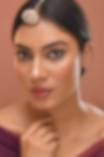 Gold Finish Kundan Polki Maangtikka by Adityam Jewels at Pernia's Pop Up Shop