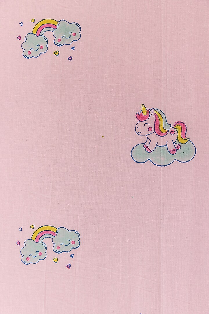 Light Pink Cotton Printed Bedcover (Set Of 3) by ADYA at Pernia's Pop Up Shop