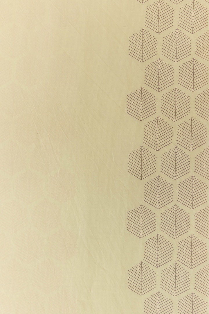Light Yellow Cotton Honeycomb Printed Bedcover (Set Of 3) by ADYA at Pernia's Pop Up Shop