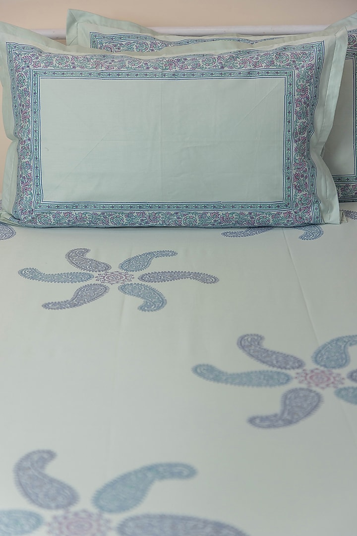 Blue Cotton Floral Printed Bedcover (Set Of 3)
by ADYA at Pernia's Pop Up Shop