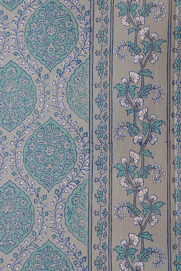 Blue Cotton Traditional Printed Bedcover (Set Of 3) by ADYA at Pernia's Pop Up Shop