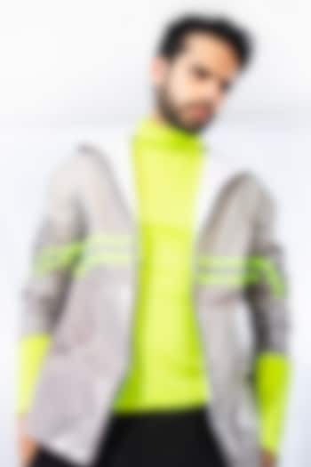 Gradient Grey Nylon Jacket by ADK by Avishi Dayal Kalra