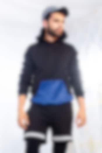 Black Cotton Fleece Hoodie by ADK by Avishi Dayal Kalra