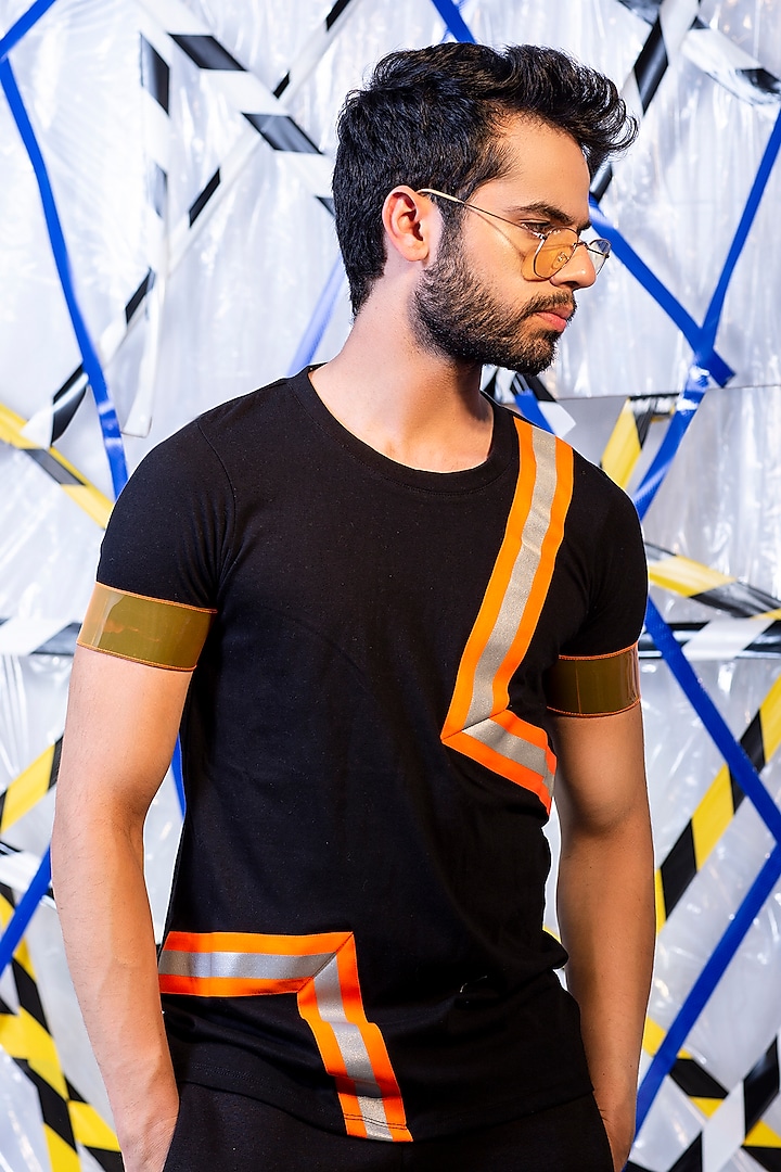 Black Cotton Jersey T-Shirt by ADK by Avishi Dayal Kalra