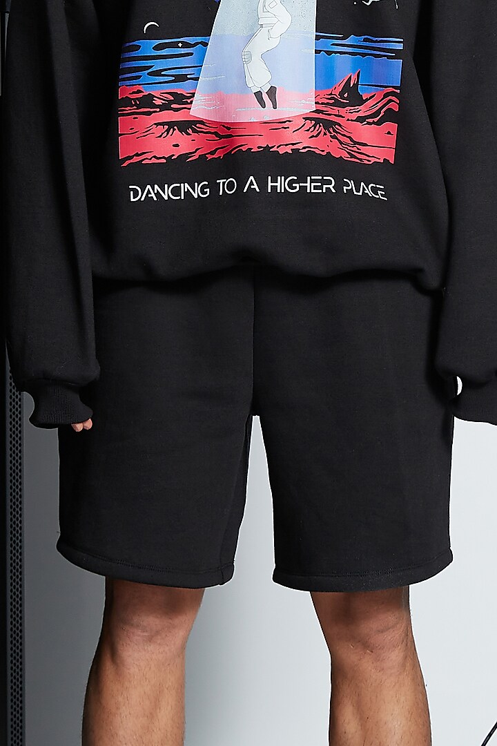 Black Cotton Shorts by ADK by Avishi Dayal Kalra at Pernia's Pop Up Shop